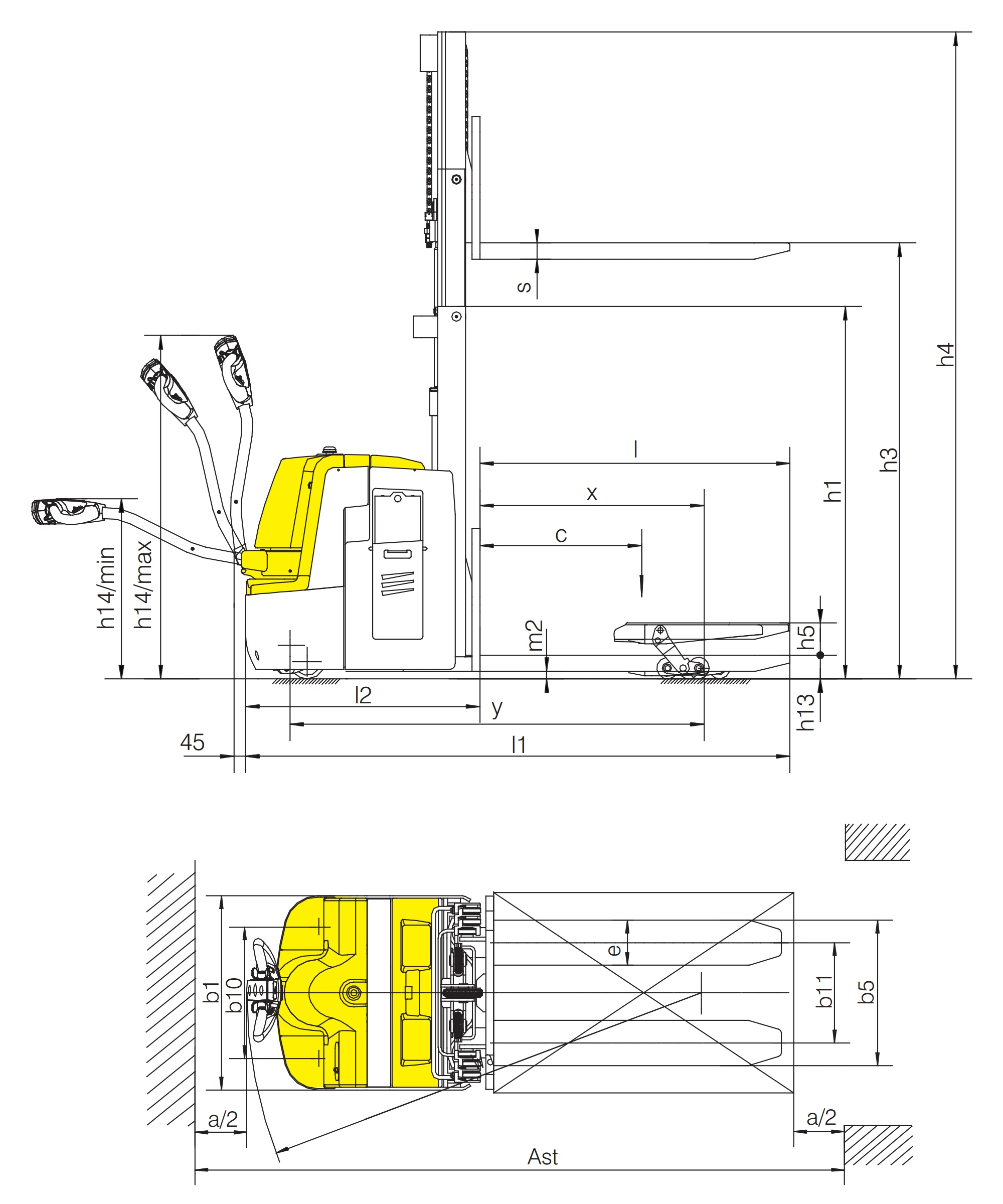 Elektrický paletový vozík EPV20-I/EPV20LD-I s výškou zdvihu do 2500 mm