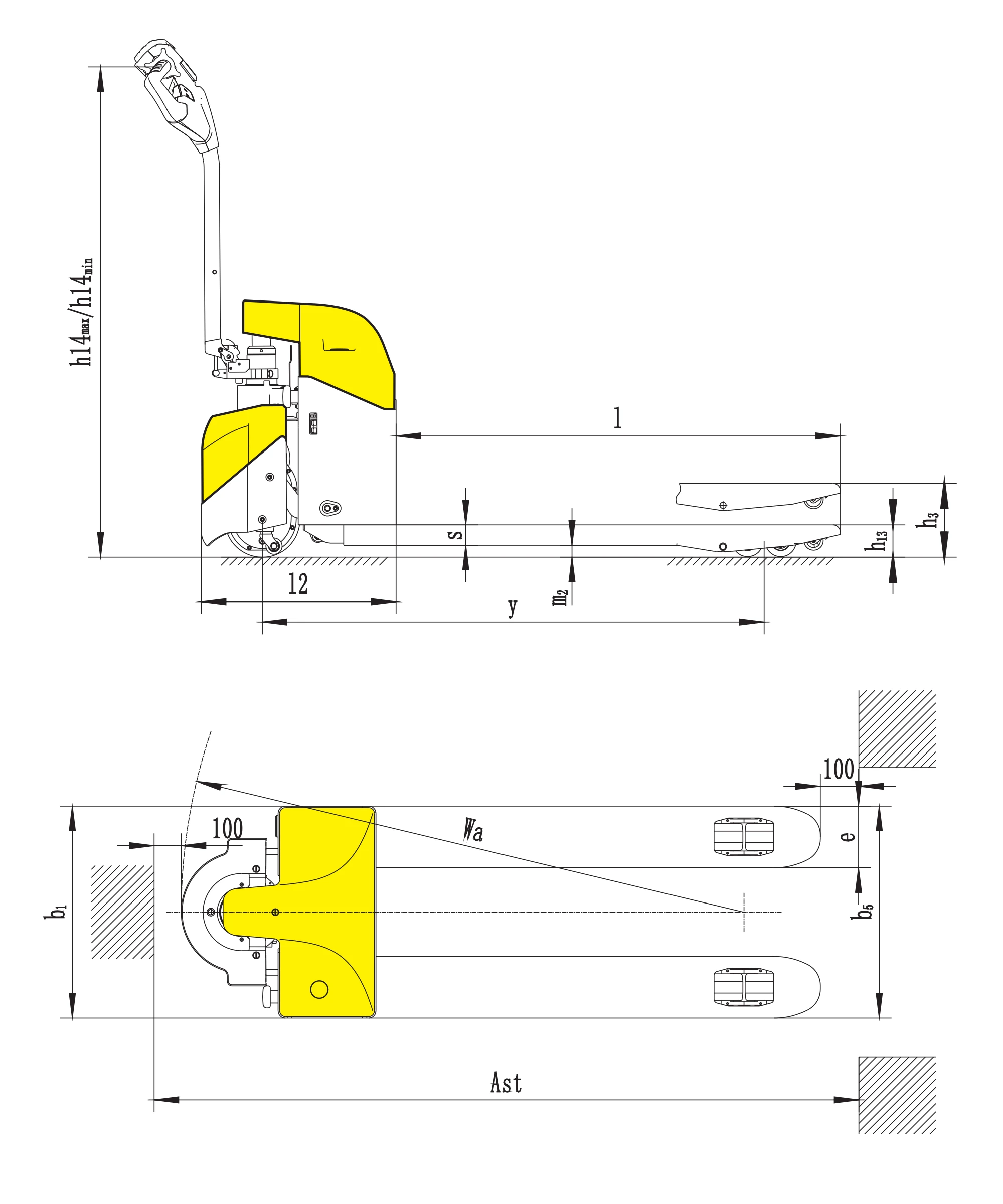 Kompaktný elektrický paletový vozík EPV15HE/EPV20HE do úzkych uličiek