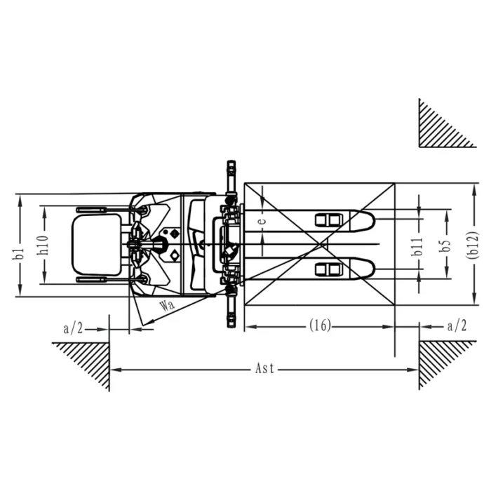 Elektrický stohovací vozík EVV20-P s triplexovým stožiarom – obrázok 5
