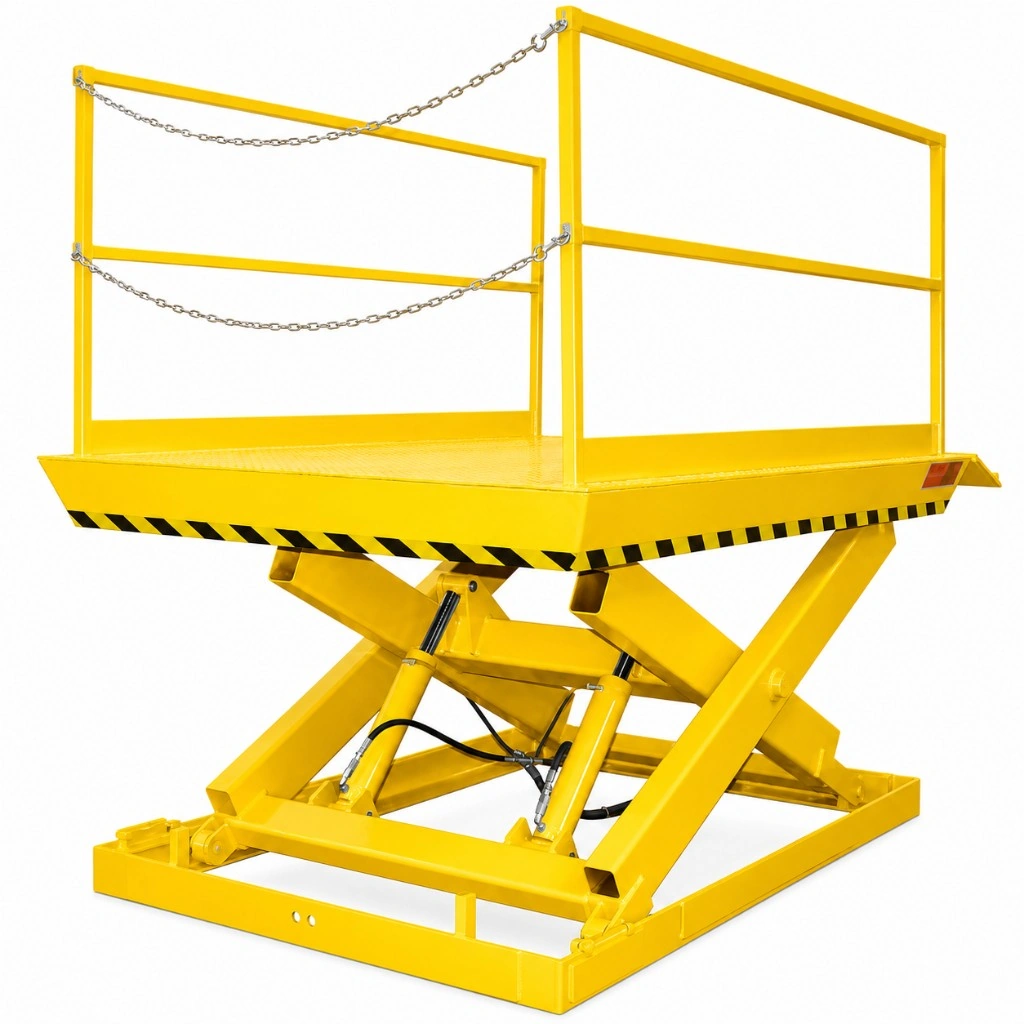 Hydraulická nakladacia rampa HPSU 2700 kg vo zdvihnutej polohe