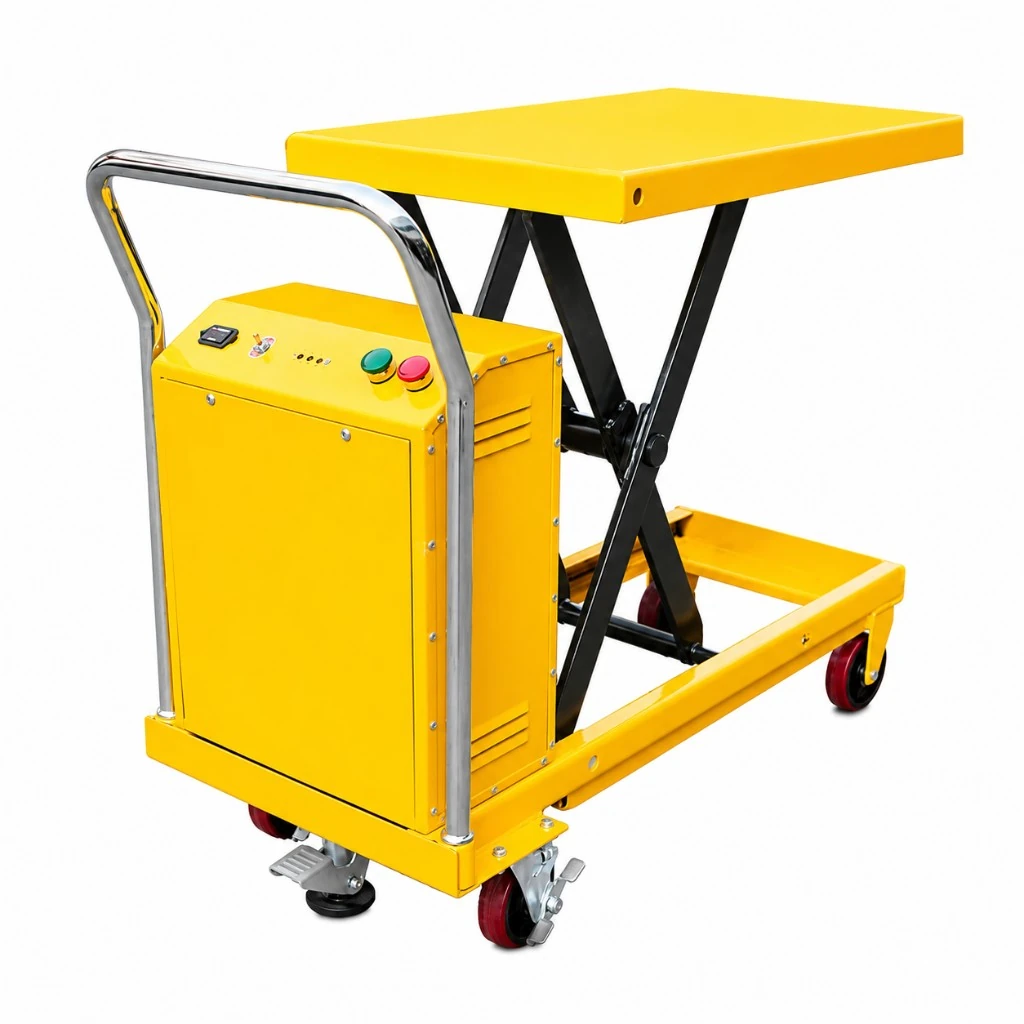 Poloelektrický pojazdný nožnicový zdvíhací stôl (PMPS300), 300 kg
