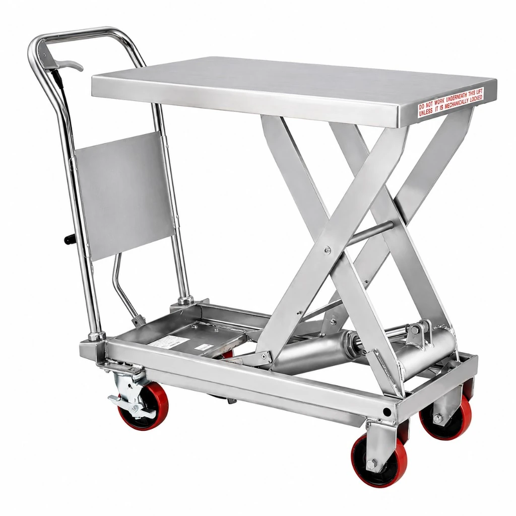 Pojazdný zdvíhací stôl z nehrdzavejúcej ocele (MPS500S) 500 kg