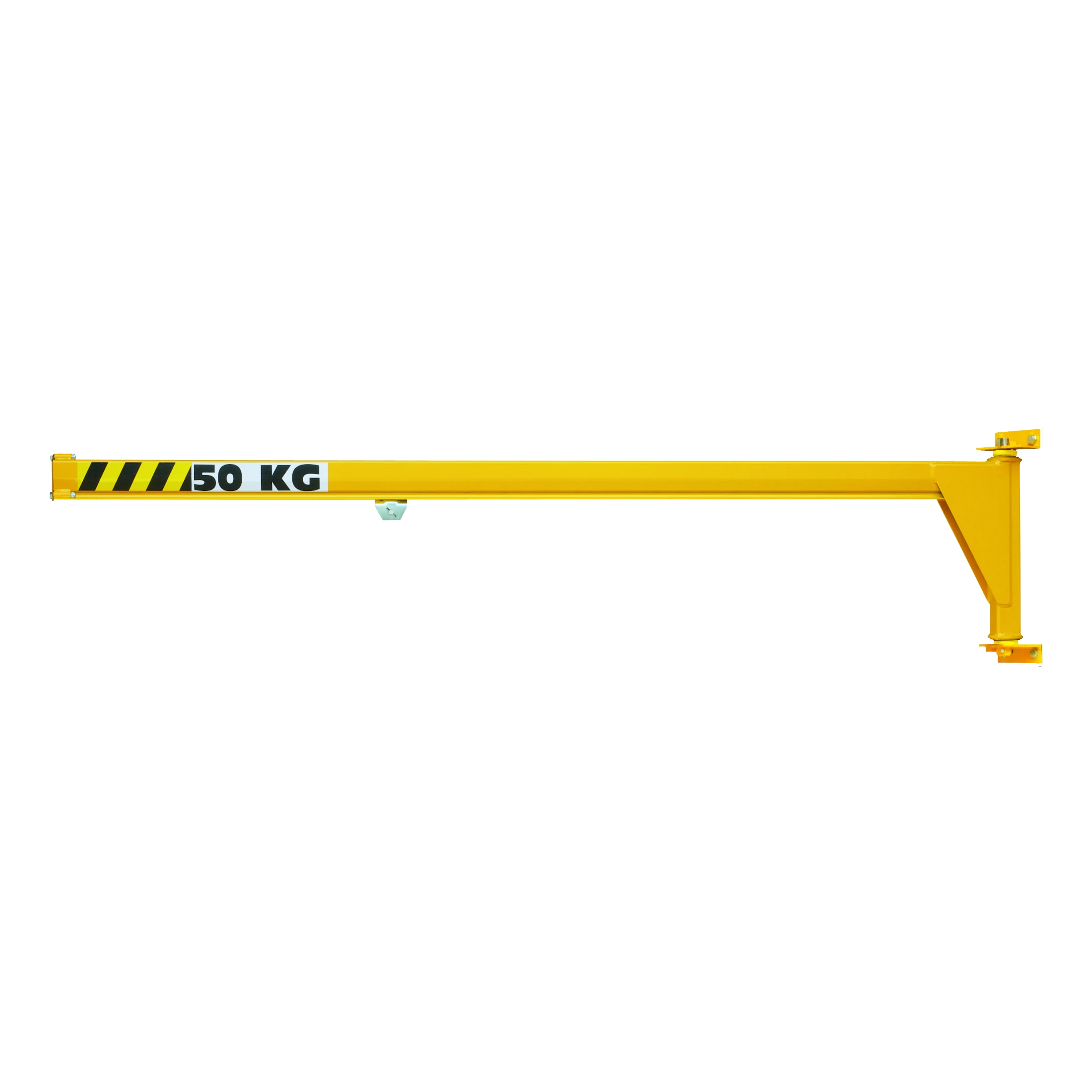 Nízkoprofilový nástenný otočný žeriav s pojazdom (NZDK), 50–100 kg, 2–5 m