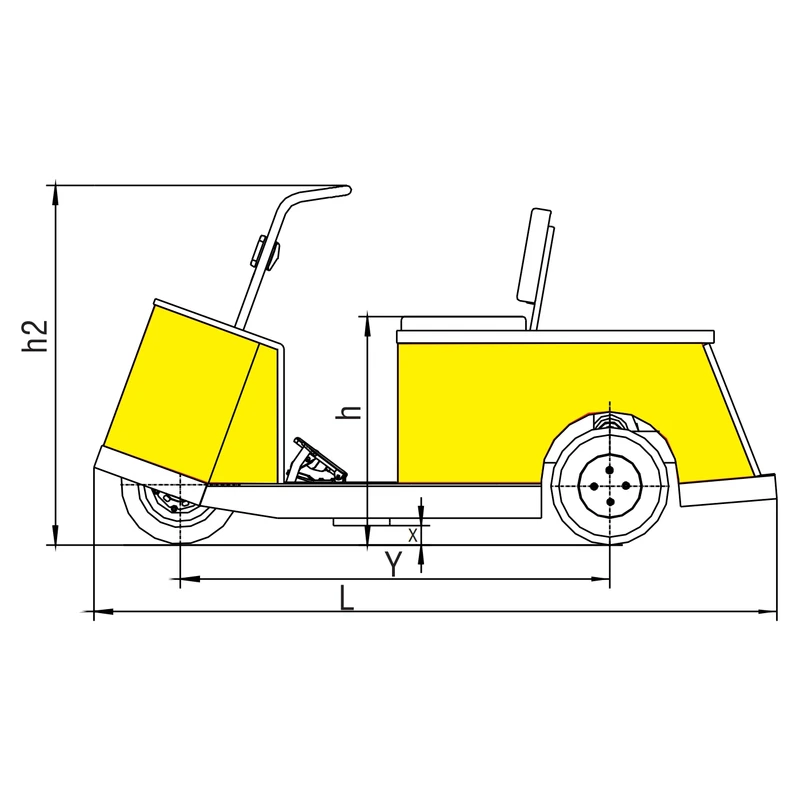 Elektrický prepravný vozík VEV05 s jednosmerným motorom